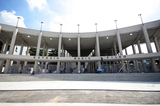 Maracanã Stadium exterior during a Rio de Janeiro city tour
